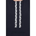 Umbrella cut abaya with embroidery- Navy Blue Umbrella cut abaya with embroidery- Navy Blue